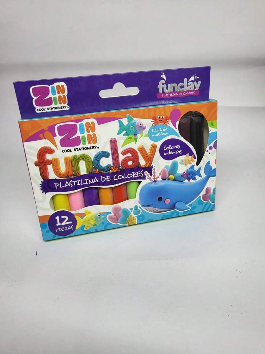 PALSTILINA  DE COLORES EN BARRA 12 PIEZAS - SURTIDO - Ver 1