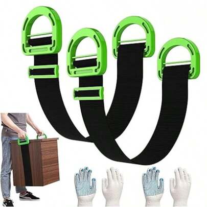 Correas ajustables para levantar y mover, correas para mover muebles que soportan hasta 600 libras para muebles, cajas, mudanza de casa