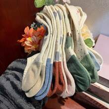 5 pares de calcetines invisibles de mujer con diseños de cuentos de hadas y colores de caramelo, colores aleatorios, para todas las estaciones - Multicolor - Ver 11