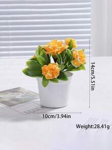 5株仿真玫瑰花盆栽，仿真花桌面装饰 - 彩色 - 查看 11