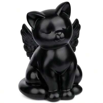 Urna de gato negro para cenizas de gato estatua de gato negro regalos conmemorativos de estatua de gato negro urna mediana para perro urna de gato para mascotas recuerdo de gato figura de gato
