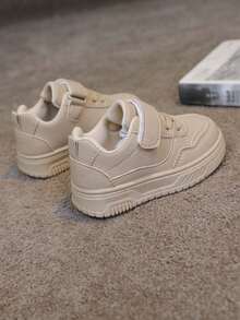 2026 Spring New Hook And Loop Casual Shoes For Toddlers & Kids, Soft Sole Non-Slip Breathable Sneakers, Versatile For Boys & Girls - Khaki - View 6