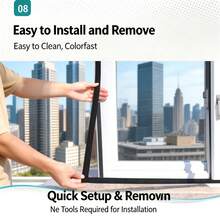 Summer Mosquito-Proof Window Screen, Replaceable DIY Window Screen, Easy And Quick To Install, Fiberglass Window Screen Kit,Mosquito And Insect Repellent, Suitable For Resting And Office Spaces - A - View 10