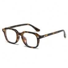 Retro Square Frame Unisex Glasses, Suitable For Office, Computer, Mobile Phone Use - Clear - View 2