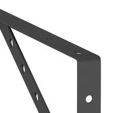 Soportes para estantes, 4 piezas, 40x2,5x25 cm, acero inoxidable negro - 1PC - Ver 10