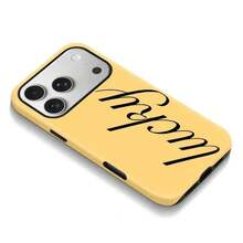 Lucky Script Design Phone Case For IPhone 17 Air 16 Plus 15 Promax 14 13 12 11 Pro,And Samsung Galaxy S26 S25 S24 FE S23 Ultra, Double-Layer TPU Shockproof Protective Cover - 混合色1 - 查看 7