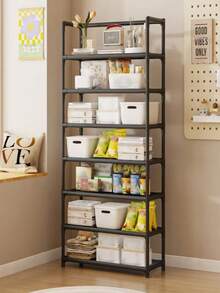 1pc 3-7 Tier Freestanding Storage Rack, Suitable For Bedroom, Hallway, Office, Pantry And Home Organization, Practical For Multiple Room Types - Multicolor - View 2