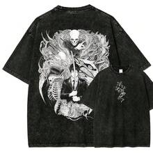 Reze5 Washed Unisex T-Shirt - Black - View 5