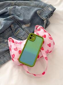 Túi đeo vai thời trang, đa năng, màu trơn, họa tiết hoa mới, kiểu dáng baguette nhỏ vuông tối giản dành cho nữ. - Hồng - Xem 5