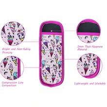 8pcs Chloroprene Rubber Ice Pop Sleeves, Fruit & Ice Cream Pattern, Washable Reusable Ice Pop Holders, Non-Food Contact, Assorted Designs, Kitchen Utensil Accessories - Multicolor - View 6