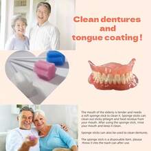 50 que tăm bông vệ sinh răng miệng dùng một lần, bàn chải bọt biển đa năng dùng một lần và tăm xỉa răng có cán để làm sạch niêm mạc miệng và lớp phủ trên lưỡi. - Nhiều màu - Xem 7