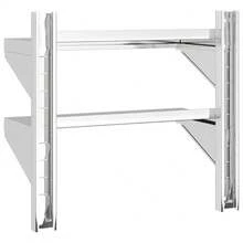 Étagère murale à 2 niveaux 50 x 23,5 x 48 cm Acier inoxydable argenté - 1PC - Voir 7