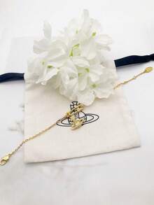 Vivienne Westwood Lucrece Orb Collection Pin Saturn Bracelet Gold Tone, Brass - 金色 - 查看 7