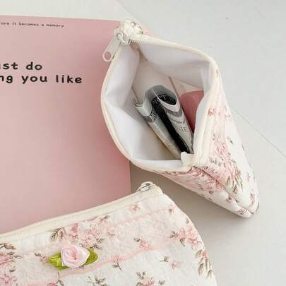 便携式收纳袋，大容量铅笔盒，化妆品收纳袋，零钱包，旅行必备收纳袋，办公文具收纳袋