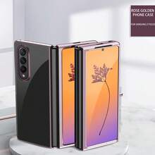Ốp điện thoại siêu mỏng mạ điện, ốp điện thoại trong suốt, thiết kế tối giản, phù hợp với Galaxy ZFold3/Fold4/Fold5/Fold6/Fold7/Flip3/Flip4/Flip5/Flip6/ - Nhiều màu - Xem 37