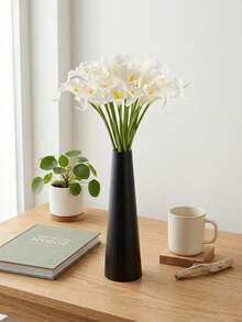 12pcs/6pcs/1pc White Artificial Calla Lily Flowers, 40cm Length, PU Material, Artificial Calla Lily Bouquet, Suitable For Home Wedding Decor, Indoor/Outdoor Decor, Garden Decor, Party Decor, Boho Style Decor, Holiday Party Decor, Mother's Day Birthday Celebration, Daily Gift - White - View 7