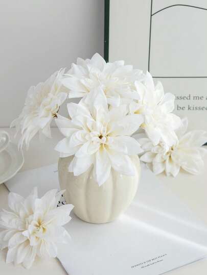 5/20 bông hoa thược dược nhân tạo màu trắng ngà, hoa giả, cây giả, có cuống, đầu hoa nhân tạo dùng trang trí nhà cửa, phòng ngủ, đám cưới mùa xuân, sân vườn ngoài trời, nhà hàng, tiệc tùng, quà tặng, bó hoa cài áo cô dâu, trang trí Ngày Valentine, Ngày của Mẹ, trang trí đám cưới, vòng hoa tự làm, cầu hoa, tường hoa, vòm hoa, phụ kiện trang trí phông nền, trang trí cửa trước, quà tặng cho bé gái, phụ nữ, nam giới, mẹ, cha.