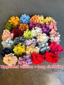 45pcs Artificial Lifelike Red Hydrangea Flower Heads, Realistic Hydrangea Flowers With Stems, Suitable For Wedding Centerpiece Decor, Home, Garden, Baby Shower, Party Supplies, Wreath, Bridal Bouquet, DIY Christmas Tree, Thanksgiving Halloween Christmas Decor, Arch Backdrop, DIY Floral, Gift For Women And Girls - Hot Pink - View 5
