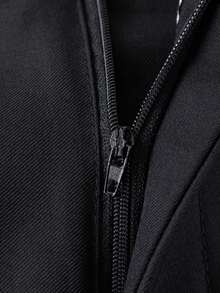Men's Suit Jacket And Trousers, Solid Color Formal Elegant Business 2 Pieces Set, Including One Jacket With Two Buttons And Matching Pants, Suitable For Commuting, Work And Business Travel - Black - View 8