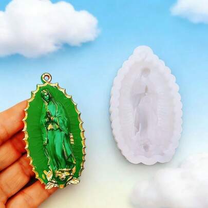 Khuôn silicon làm thiên thần nhỏ, móc khóa hình thiên thần Đức Mẹ Maria, khuôn silicon làm phụ kiện điện thoại, khuôn làm phụ kiện trang sức.
