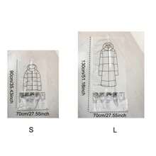 5pcs Extra Large Hanging Vacuum Storage Bags | Thick Organizer Bags, Slim Shape, No Power Needed, Clothes Protection And Space Saving - View 6