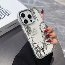 Phone Case: Fashion Art Y2K Retro Gothic Phone Case, Suitable For IPhone 17/16e/16/15/14/13/12/11 Pro Max/Air/X/XR/XSMAX/8/7 Plus, Metal Silver Lens Frame, Transparent Soft Back Cover - 無色 - 查看 3