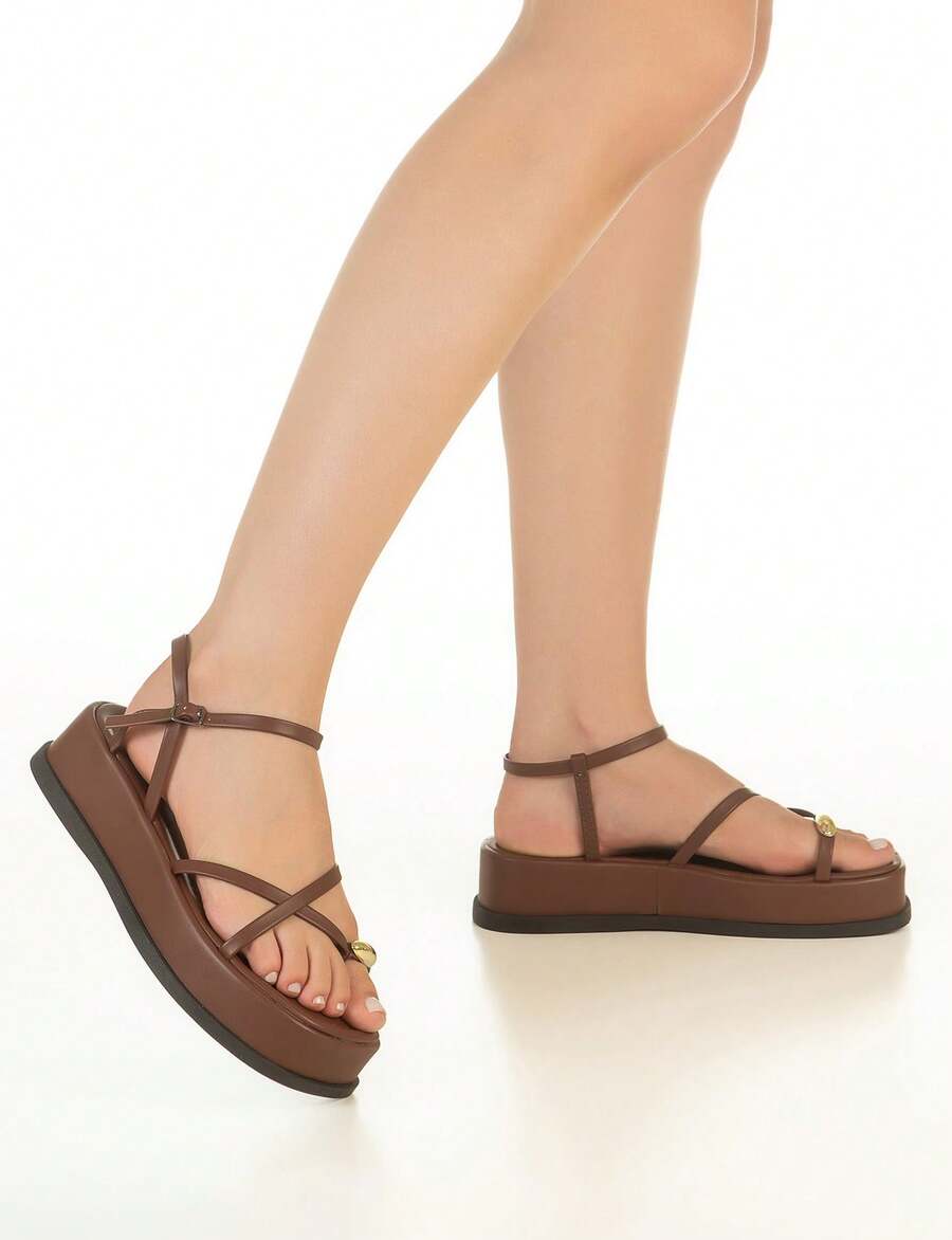 FLAT HALF MOON NORMAL SHAPE - Rust Brown - View 1