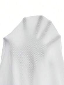 1 Pc Women Solid Casual Simple Wide Strap Slim Fit Crop Tank Top Daily Wear - White - View 9