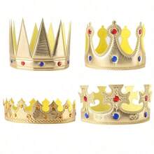 Bộ vương miện đính đá vàng 2/4/6 chiếc, phụ kiện trang trí tiệc sinh nhật cho bé, đạo cụ chụp ảnh cho trẻ em, phụ kiện tiệc sinh nhật lần thứ nhất cho bé. - Nhiều màu - Xem 8