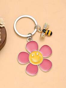 1pc Alloy Flower Daisy Sunflower Keychain | Flower Girl Bag Charm, Elegant Creative Accessory, Perfect For Young Ladies Gifts For Mother, Father, Graduation, And Teacher - Multicolor - View 6