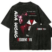 Resident Evil49 Washed Unisex T-Shirt - Black - View 1
