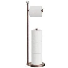 Giá đỡ giấy vệ sinh nhà tắm bằng kim loại chắc chắn, kiểu dáng độc lập, có quả cầu pha lê, phụ kiện hộp đựng giấy vệ sinh. - khăn lau dầu - Xem 1