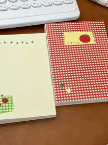 50张/100页可爱番茄空白笔记本，迷你便携便签本，素描本，日记本，学习用品，返校季 - 番茄格子筆記本 - 查看 3