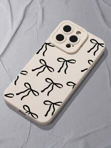 Bow-Knot Minimalist Bow Pattern Perforated Edged Colorful Painted Thick Anti-Drop Painted Phone Case Compatible With IPhone 17pro/17Air /17/17promax16/11/16pro/16plus/16promax/16e/15Promax/13/14/12/XS/XR/7G/8P, Compatible With Samsung Galaxy 11/12Pro/12/12X/13Pro/14Pro/15Pro, Compatible With 10/9/Note9/12c/Note11pro/Note8Pro - Multicolor - View 2