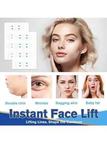 200pcs/40pcs/20pcs/6pcs Instant Support Face Mask - Invisible Waterproof Transparent Molding Mask For Chin & Neck, Face Tape - Alcohol-Free, Suitable For All Skin Types, Unisex, Jawline - Multicolor - View 3