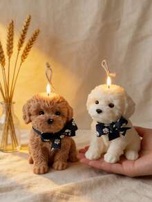1pc 3D Teddy Dog Silicone Mold, DIY Handmade Candle, Wax, Plaster, Resin Model, Easy Demold, Home Decor, Fireplace, Holiday Gift - Teddy Dog Mold - View 5