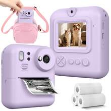 Instant Print Camera,48MP 1080P HD Point And Shoot Cameras With Flash, Digital Camera With 5 Games, Filters And Music, Instant Print Dual Lens Digital Camera Toys, Selfie Digital Camera For Print Paper, Christmas Holiday Birthday Gifts - Multicolor - View 20
