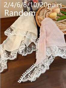 Băng đô cài tóc kẻ caro viền ren, phụ kiện tóc mùa hè, băng đô cài tóc cho kỳ nghỉ biển. - Nhiều màu - Xem 11