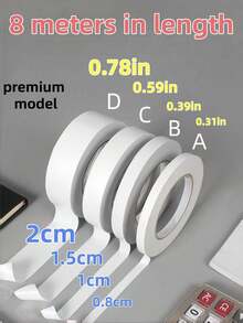 1 Roll Super Sticky Easy Tear Transparent Double-Sided Tape, Heavy Duty Transparent Durable Adhesive Tape, Suitable For DIY Crafts, Photo Album Mounting, Office Documents Pasting, School Projects, Wall Decor, Frame Decoration, Etc. - Multicolor - View 25