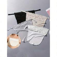 1-4pcs Lace Bra Cover Detachable Breast Cover Chest Cover Women Clothing Accessories,Anti-Peeping Anti-Light Bra,Bralette Accessories With Striped Pattern, Removable Washable, Invisible Delicate Lace Trim, Short Style, Lingerie Accessory - Nhiều màu - Xem 1