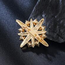 1 Stück vintage olivgrüne Kristall Kreuz Stern Brosche, luxuriöser Nischen grüner Stern Anstecknadel, Dekoration für Anzug, Mantel im Frühling und Sommer - kreuzen - Übersicht 5
