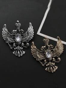 Vintage Eagle Alloy Brooch, Crown Eagle Lapel Pin Decoration For Men's Suit Jacket - Multicolor - View 9