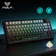 F75MAX 3-Mode Wireless Mechanical Keyboard, 75% Compact Layout, Grooved PC Plate + 5-Layer Noise Reduction, Hot-Swappable Switches, Smart Display, Metal Knob, PBT Keycaps, Long Battery Life, Aluminum Alloy Body, Customizable Mechanical Keyboard For Gaming And Office - View 16