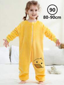 MICHLEY 1pc Baby Cartoon Animal Flannel Cute Sleeping Bag, Long Sleeve Zipper Comfortable Unisex Infant Supplies, Suitable For Living Room, Halloween, Party Wear - Multicolor - View 28