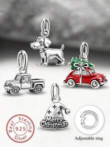 1 chiếc mặt dây chuyền hình thỏ hoa mùa xuân bằng bạc sterling 925 đơn giản và độc đáo, mặt dây chuyền tự làm hình thỏ, trang sức tinh tế làm quà tặng cho phụ nữ hoặc nam giới. - tập trung - Xem 1