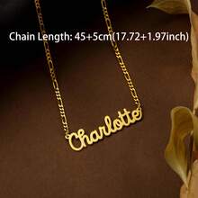 Personalized Name Necklace With Figaro Chain, Handmade Jewelry, Personalized Christmas Gift For Teenager - Multicolor - View 4