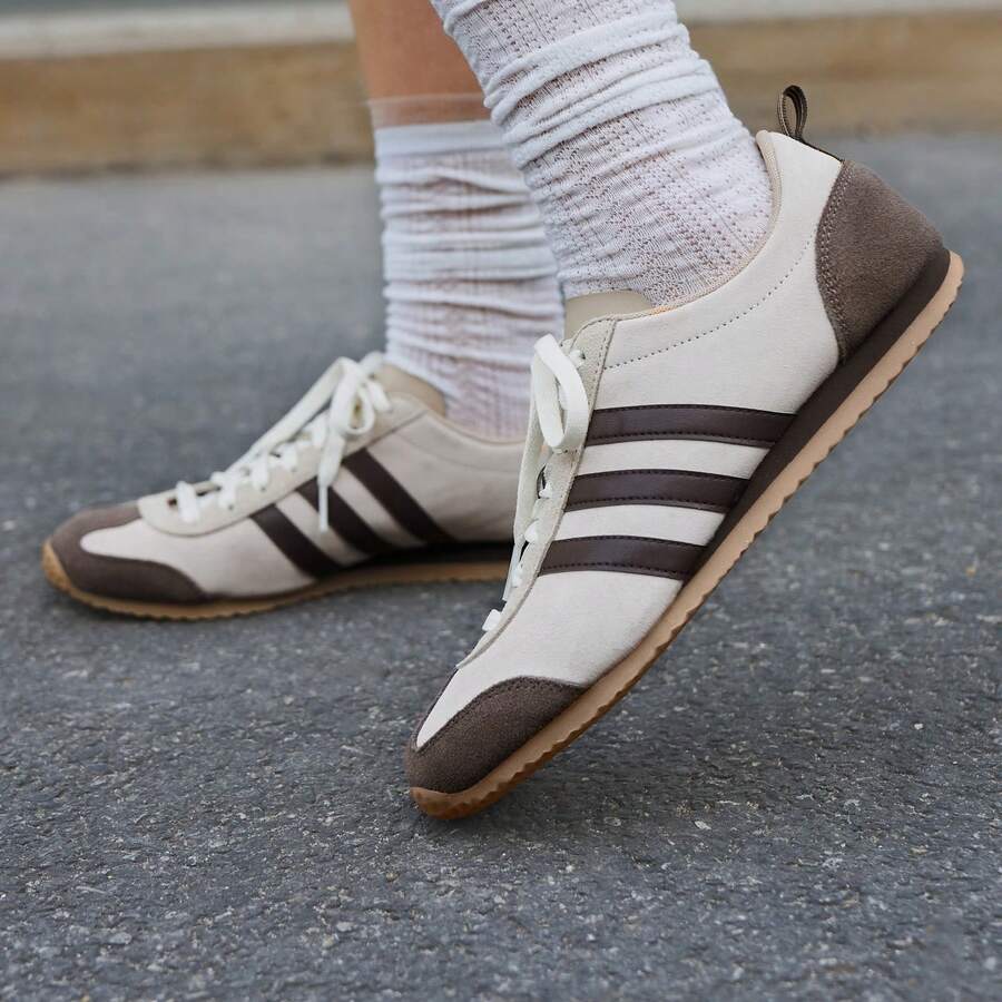 Adidas VS JOG 2.0 “冰淇淋T字形运动鞋” 男士轻便休闲运动鞋,送给男朋友的绝佳礼物 - 杏色 - 查看 1