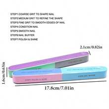 1/3 miếng khối đánh bóng móng tay 7 mặt, dụng cụ mài móng chuyên nghiệp, khối đánh bóng móng nghệ thuật, phụ kiện mài, dụng cụ làm móng dạng kem - Nhiều màu - Xem 4