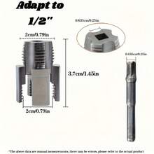 3件套管道螺纹加工工具，适用于加工1/2英寸PPR管道的内螺纹和外螺纹，包括扳手、工具和密封胶带。 - 彩色 - 查看 6
