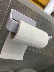 1pc U-Shaped Toilet Paper Holder - Minimalist Bathroom Storage, Self-Adhesive Toilet Paper Rack, Minimalist Design, Plastic Material, Only Suitable For Smooth Hard Surfaces Like Tiles/Glass. Please Thoroughly Clean The Wall Before Use, Allow 24 Hours After Sticking To Avoid Violent Pulling To Prevent Falling Off. - Multicolor - View 7